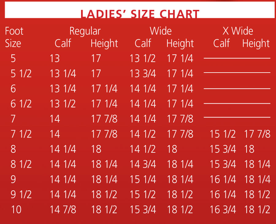 Equistar Boots Size Chart